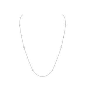 18ct White 0.50ct Diamonds By The Inch Chain - 24" + 1" Extender