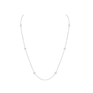 18ct White 0.60ct Diamonds By The Inch Chain - 16" + 1" Extender