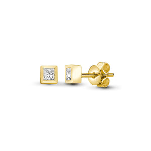 18ct Yellow Gold 10pts Dia Earrings