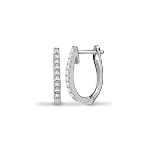 18ct White 0.22ct Diamond Oval Earring