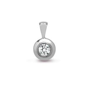 18ct White Gold 0.15ct Rub over Pendant