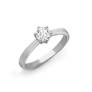 18ct White Gold 0.25ct Solitaire Diamond Ring