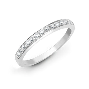 18ct White 0.50ct Pave Set Diamond 1\2 Eternity Ring