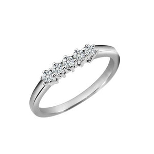 18ct White Gold 0.25ct 5 Stone Diamond Ring