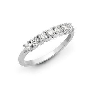 18ct White 0.50ct Diamond 7 stone 1/2 Eternity Ring