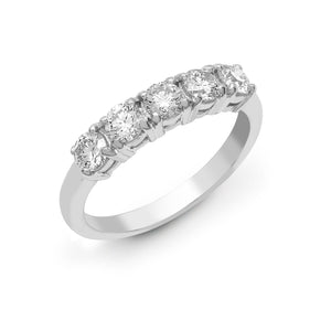 18ct White 0.25ct Diamond 5 stone Ring