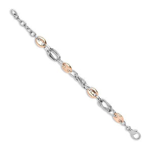 18ct White and Rose Solid Bi Colour Celtic Anchor Chain Chain