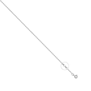 18ct White Gold Diamond Cut Belcher 1.3mm Gauge Pendant Chain