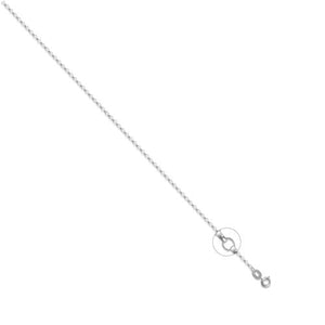 18ct White Gold Lightweight Micro Belcher 1.6mm Gauge Pendant Chain