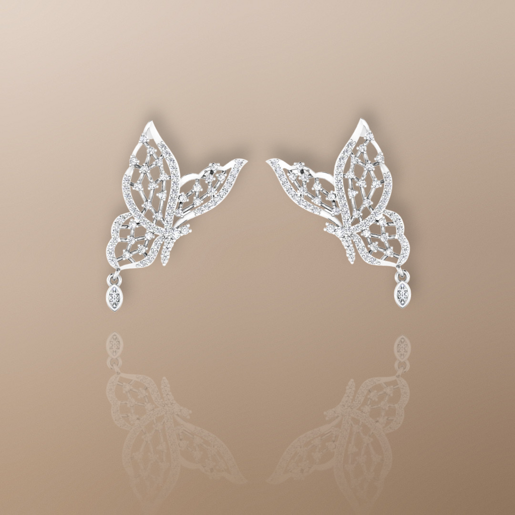 White gold butterfly on sale earrings