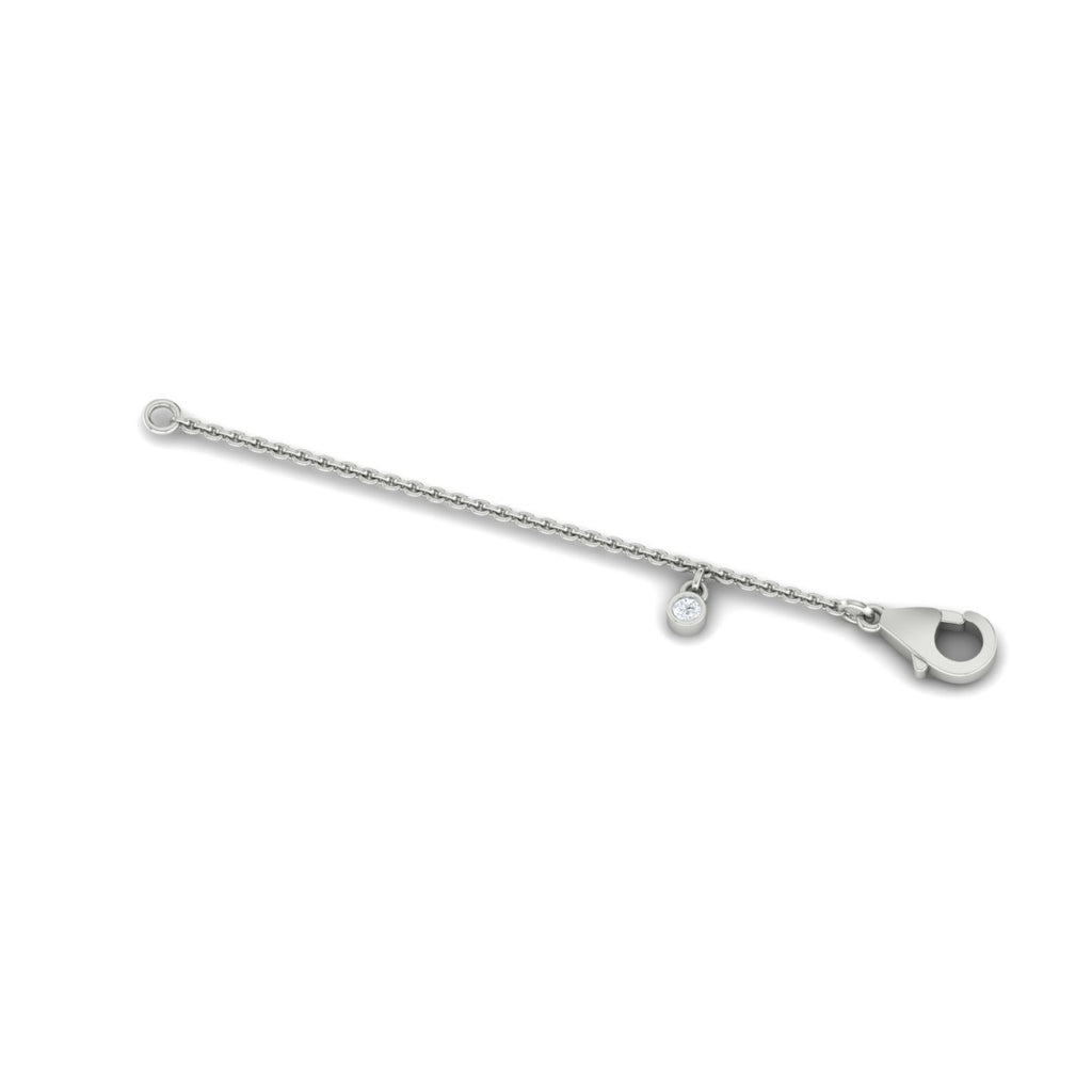 White gold sale necklace extender