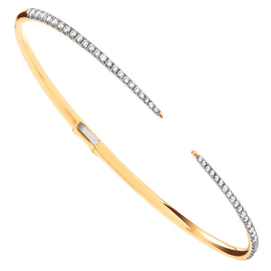 18CT Yellow Gold 0.50ct Hinged Bangle