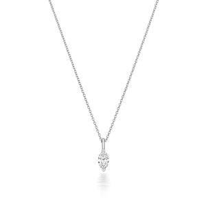 DIAMOND MARQUISE CUT NECKLACE IN 18CT WHITE GOLD