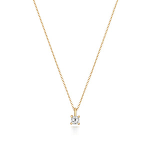 DIAMOND ASSCHER CUT NECKLACE IN 18CT GOLD