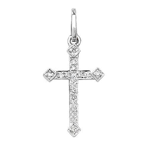 PDQ138W - DIAMOND CROSS IN 18CT WHITE GOLD