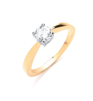 18ct Yellow Gold 0.50ct Diamond Engagement Ring