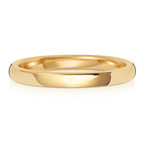 18CT GOLD 2MM SOFT COURT MEDIUM WEDDING RING