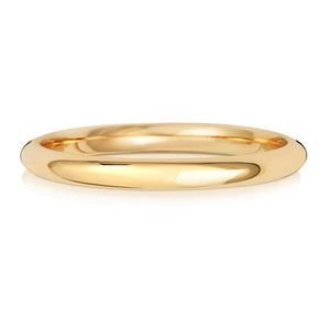 18CT GOLD 2MM TRADITIONAL COURT HEAVY WEDDING RING