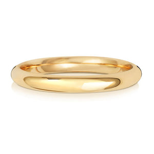 18CT GOLD 2.5MM TRADITIONAL COURT HEAVY WEDDING RING